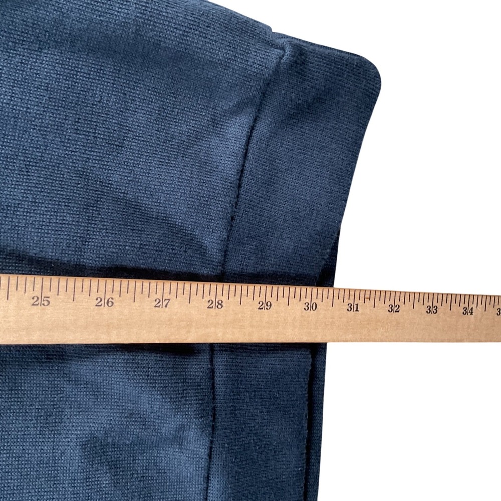 Ashworth Mens Pullover Sweater Dark Blue Mock Neck Elbow Patches Size‎ L - Picture 6 of 6